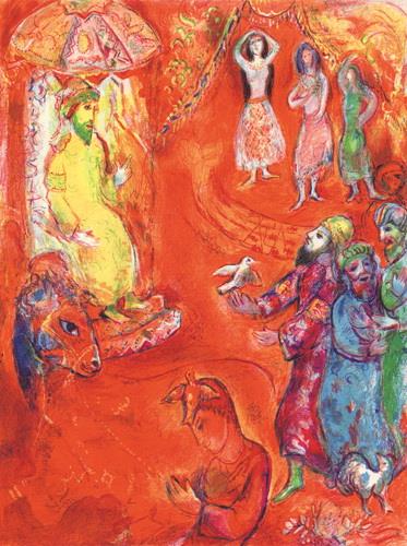 Jetzt liebte der König die Wissenschaft und Geometrie des Zeitgenossen Marc Chagall Ölgemälde